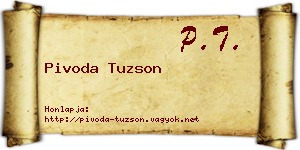 Pivoda Tuzson névjegykártya